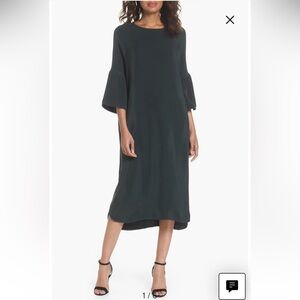 Caara - Deep Green - Stroll in the Woods Shift Dress